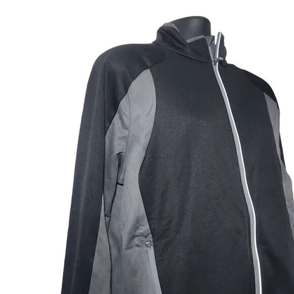 North End Men's Size Large Black Gray Zip Up Track Jacket - Picture 4 of 7